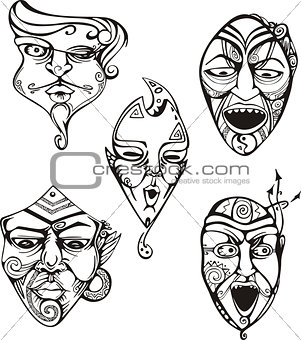 Carnival Male Masks Set