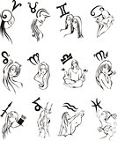 Complete Set of 12 Zodiac Signs