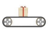 conveyer belt and gift
