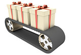 conveyer belt and gifts