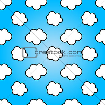 Clouds in blue sky. Nature sunny summer background