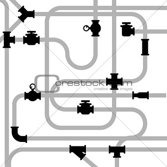 Pipeline junctions with valves and stopcock