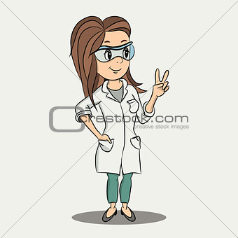 Vector cartoon nurse character