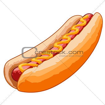 Hot dog with grilled sausage