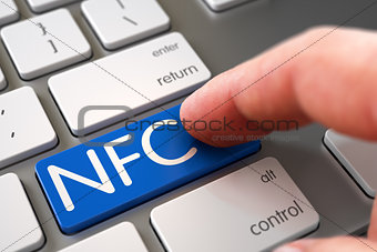 NFC on Keyboard Key Concept.