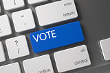 Keyboard with Blue Keypad - Vote.