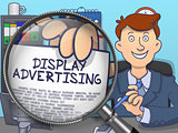 Display Advertising through Lens. Doodle Design.