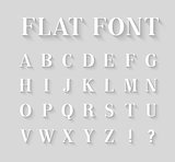 Flat font with long shadow effect.
