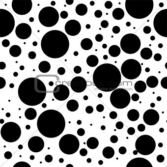 Abstract background with black and white circles
