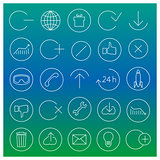 Set of linear universal icons, vector illustration.