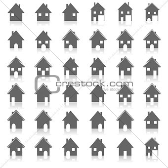 Icons house, vector illustration.