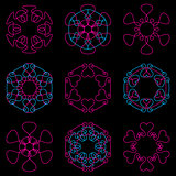Outline round ornaments collection