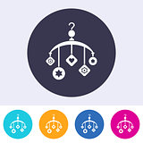 Vector baby bed carousel icon