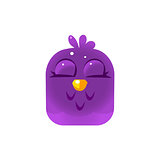 Purple Sleeping Chick Square Icon