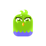 Green Girly Chick Square Icon