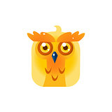 Yellow Owl Chick Square Icon