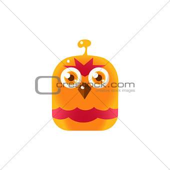 Orange Angry Chick Square Icon