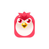 Angry Pink Chick Square Icon