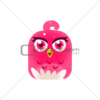 Pink Girly Chick Square Icon