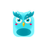 Blue Owl Chick Square Icon
