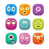 Monster Emoji Icons Set