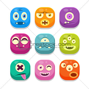 Monster Emoji Icons Set