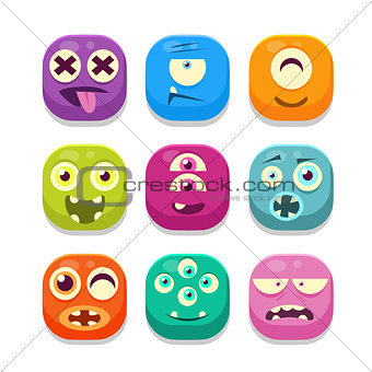 Monster Emoji Icons Collection