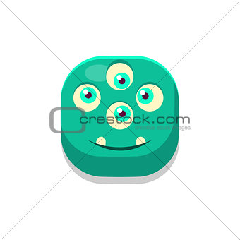 Satisfied Monster Square Icon