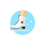 Ice-skating Round Sticker