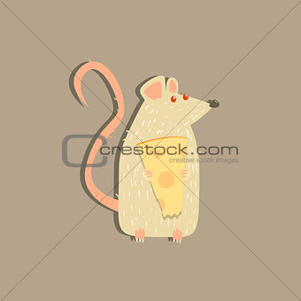 Rat Holding Cheese Image