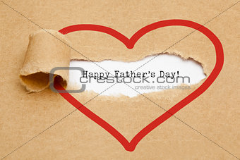 Happy Fathers Day Torn Paper Concept