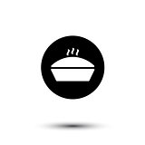 Vector casserole hot cooking icon