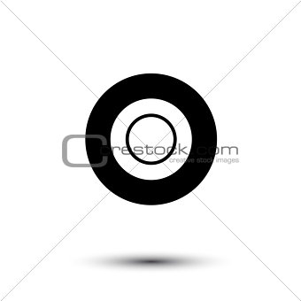 White and black plate icon