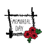 Memorial day card with poppies