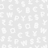 Seamless pattern with currency symbols