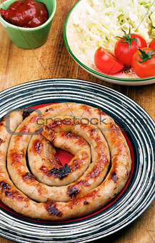 Grilled Spiral Sausage