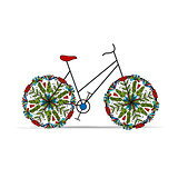 Floral bicycle for your design
