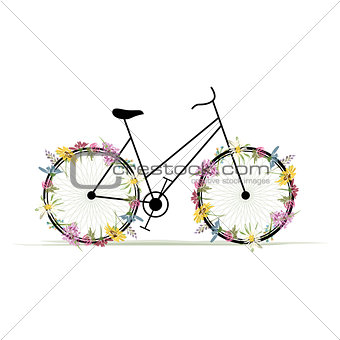 Floral bicycle for your design