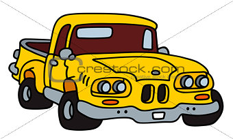 funny old yellow pick-up