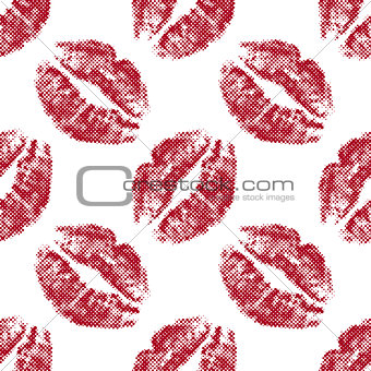 seamless background of lips