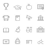 School education outline icons vol 3