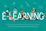E-learning concept illustration