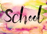 School Concept Watercolor Theme
