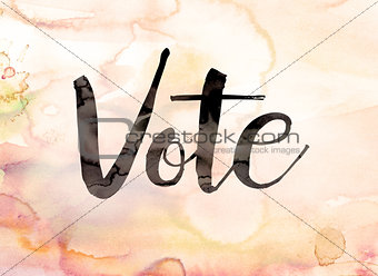 Vote Concept Watercolor Theme