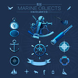 Blue marine objects
