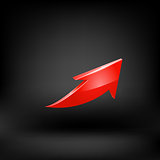Red arrow. Vector