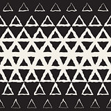 Vector Seamless Hand Painted Line Geometric Triangles Halftone Gradient Pattern