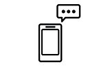 Messenger. Speech bubbles. Phone chat