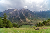 Mountain landscape in the Caucasus.