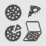 Set Vector Symbols Pizza